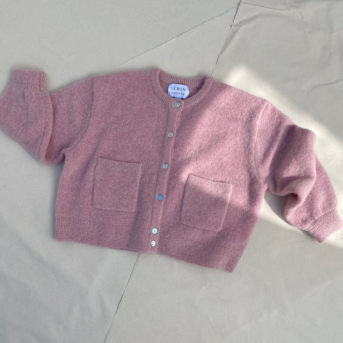 Amelie Alpaca Cardigan Rose – GIVENS